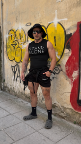 Stand Alone Compression Edition - Black | White Sleeveless